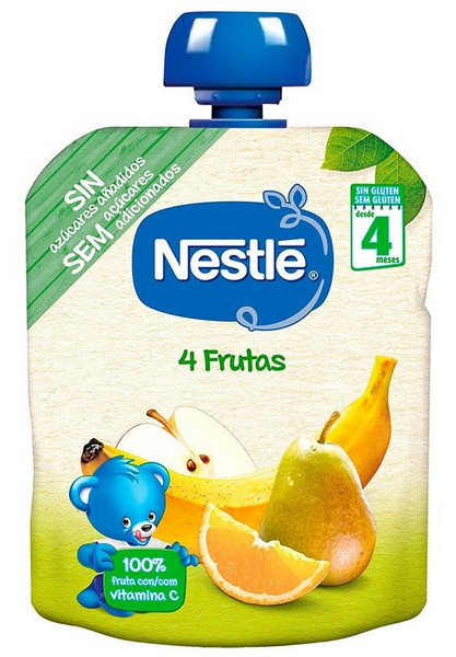 Nestlé Bolsita 4 Frutas +4m 90gr