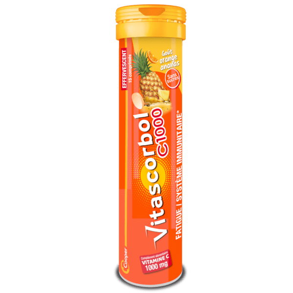 Complément alimentaire Vitamine C1000 15 cpr effervescents Orange/Ananas 3