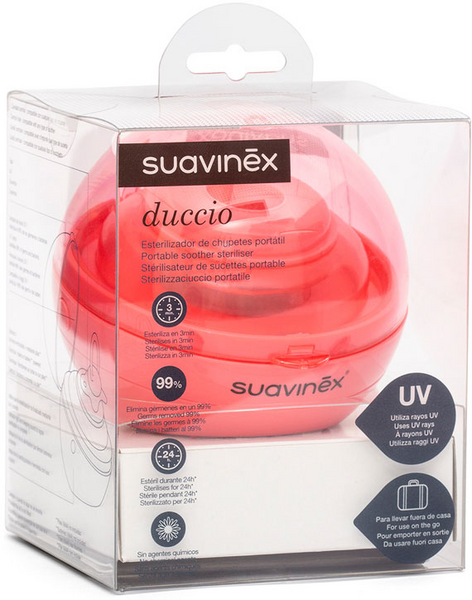 Suavinex Esterilizador Chupetes Portátil Duccio Rosa