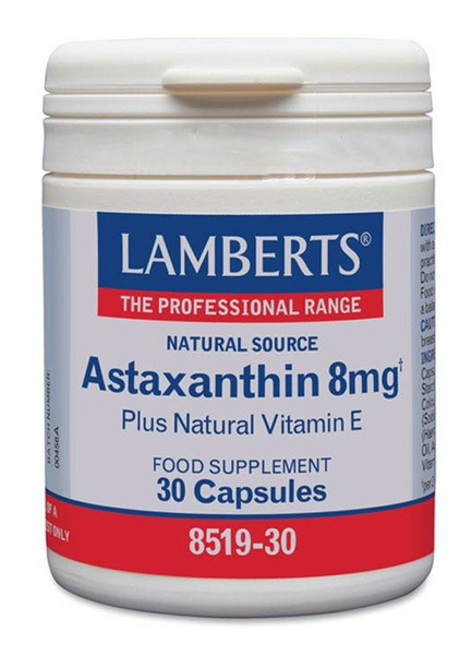 Lamberts Astaxantina 8mg Con Vitamina E 30 Cápsulas