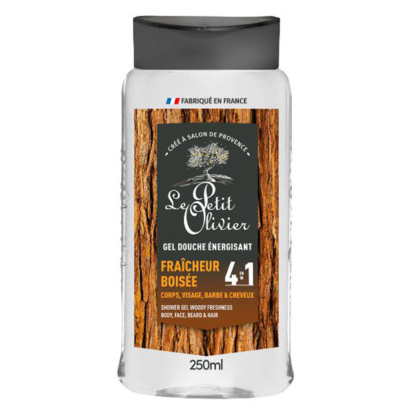 - Gel Douche Homme - Fraîcheur Boisée 4 en 1 250ml