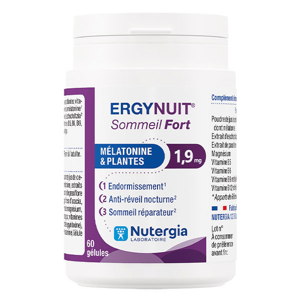 Ergynuit Sommeil Fort - Mélatonine & Plante 1.9mg 2