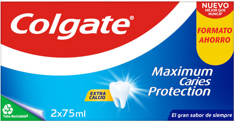 Colgate Protección Caries Pasta De Dientes Con Calcio 2x75 Ml