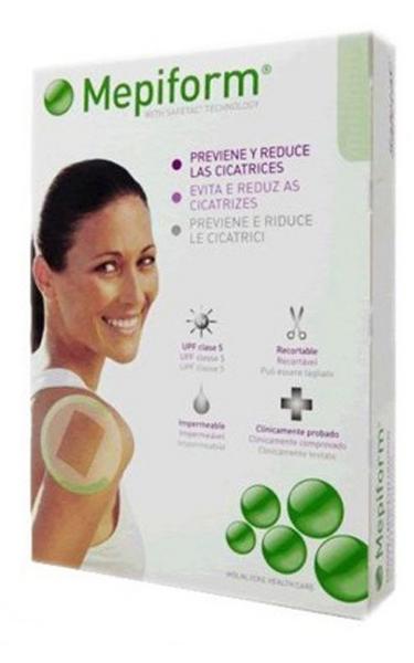 Imagen de Mepiform Silicona Apósitos 10x18 cm, 5 Unidades 🩹 en OfertitasTOP
