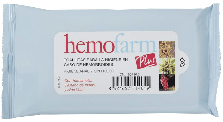 Hemofarm Plus Castaño 10 X 20 Toallitas - Imagen 3