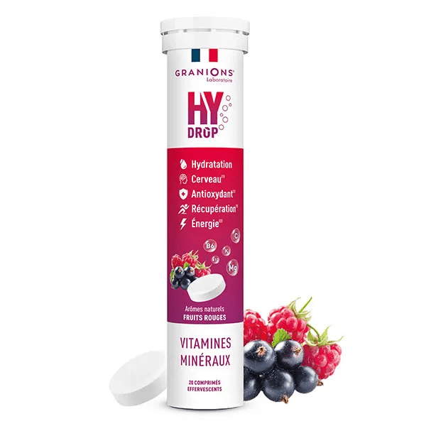 Hydrop Énergie Vitamines Minéraux Fruits Rouges 20 Comprimés