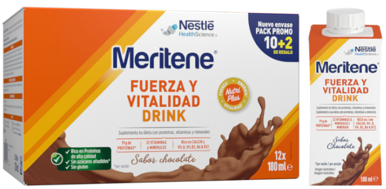 Meritene Drink Chocolate Pack 12x125ml