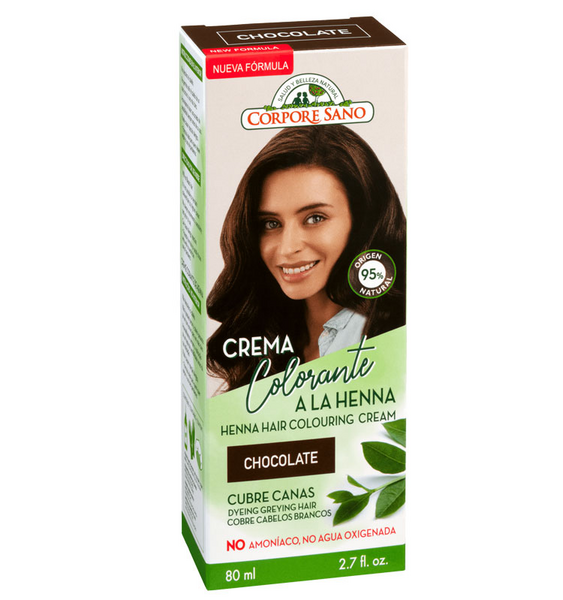 Corpore Sano Crema Colorante Henna Cubrecanas Cabello Chocolate 60 ml