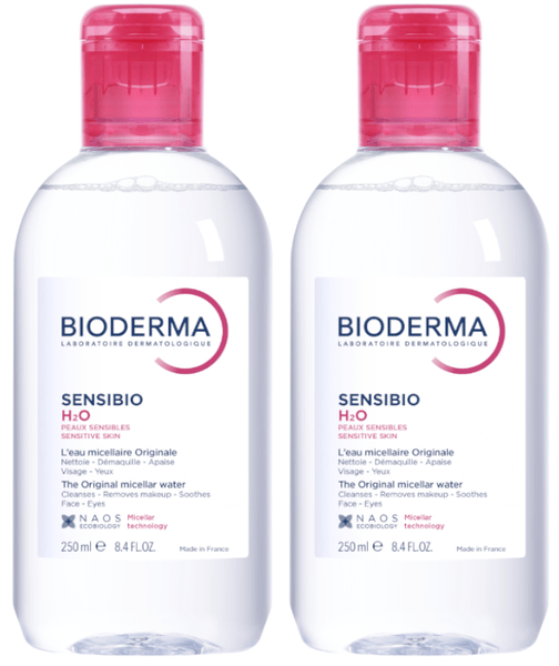 bioderma sensibio h2o ar agua micelar 2x250 ml