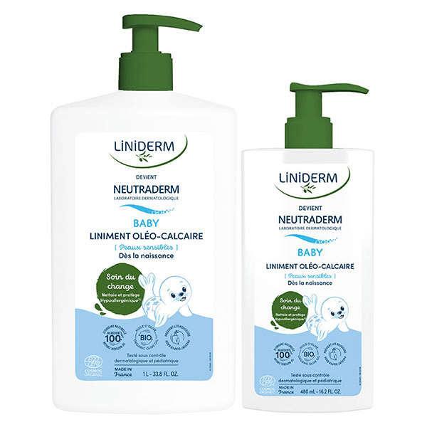 Gilbert Bébé Liniderm Liniment Oléo-Calcaire Bio 1L + 480ml