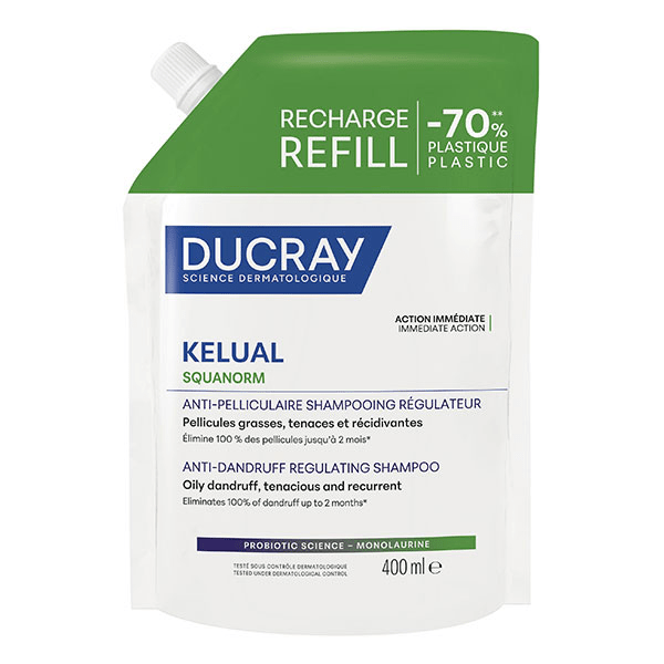 Kelual Squanorm Shampooing régulateur anti-pelliculaire Eco-Recharge 400 ml 5