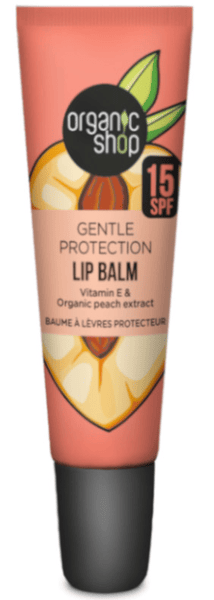 Organic Shop Melocotón Bálsamo Labial Spf15 Vitamina E Y Extracto De 10 Ml