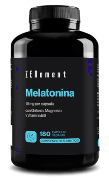 ZENement Melatonina 1,9 Mg con Griffonia, Magnesio y Vitamina B6 180 Cápsulas