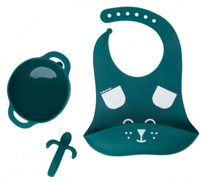 Babymoov Kit FIRSTISY Plato + Cuchara + Babero Perro 6-12m