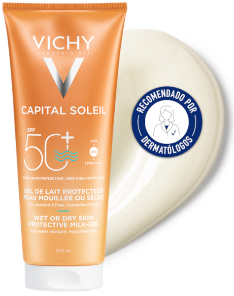 Vichy Capital Soleil SPF50 Leche Gel Ultra-fundente 200ml