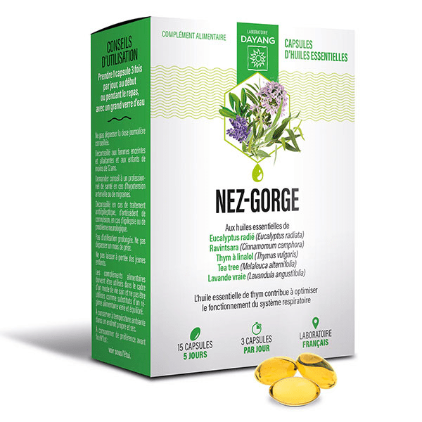 Complément Alimentaire Nez Gorge Huiles Essentielles Bio 15 capsules