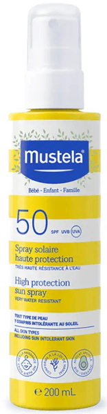 Mustela Spray Solar Alta Protección SPF50 Bebés y Niños 200 ml