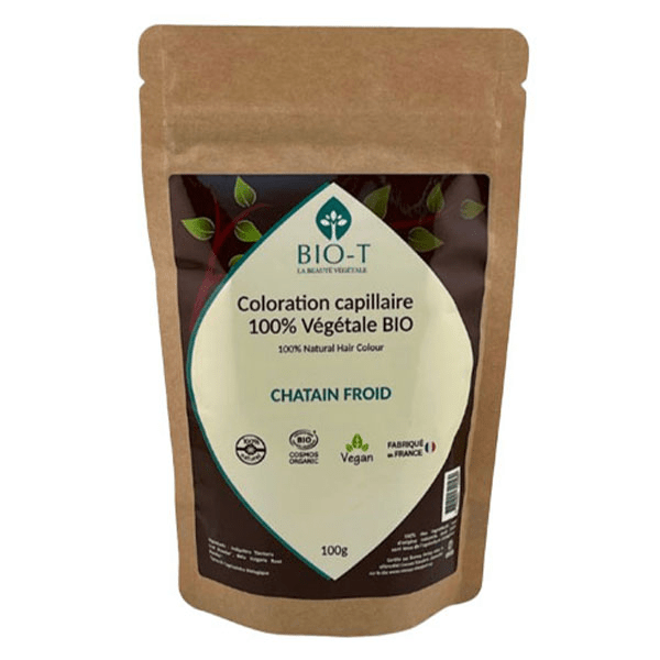 Coloration Végétale chatain froid - Bio et 100% naturel - 100g