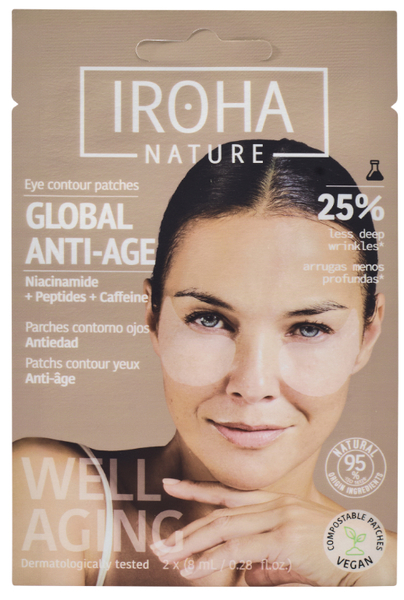 Iroha Nature Parches De Ojos Global Antiedad Niacinamida