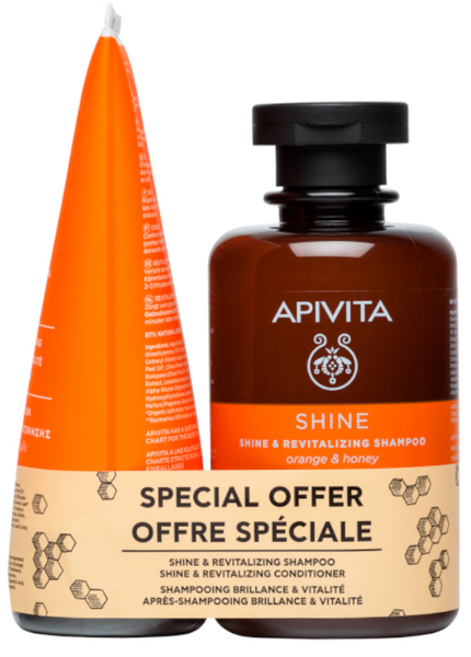 Apivita Brillo Champú 250 Ml + Acondicionador 150 Ml