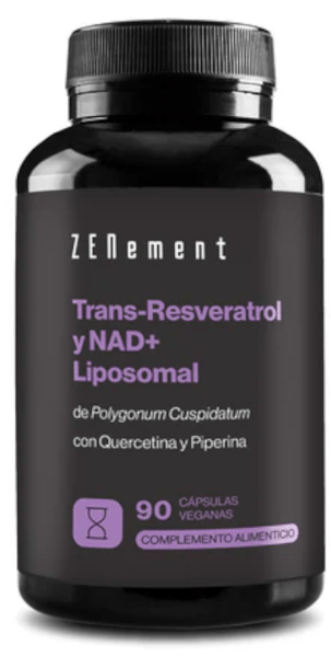 ZENement Trans-Resveratrol con NAD+, Quercetina y Piperina 90 Cápsulas