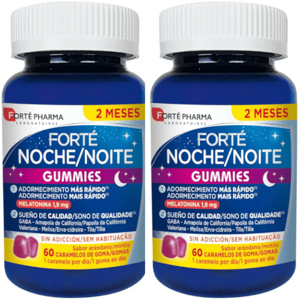 forte pharma forte noche melatonina 2x60 gummies