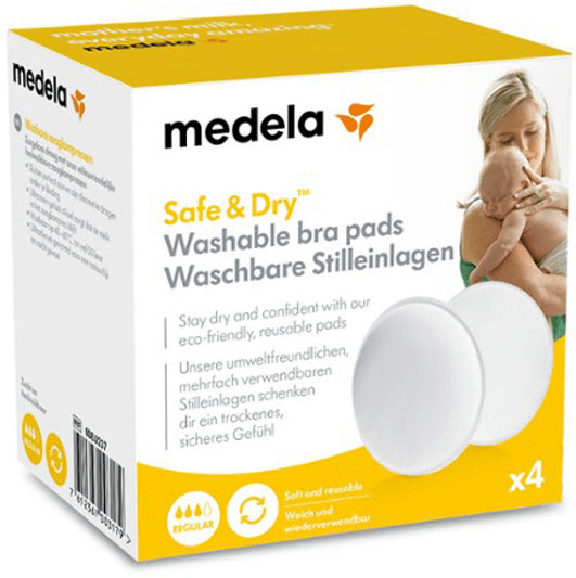 Medela Safe & Dry Discos Absorbentes Lavables 4 uds