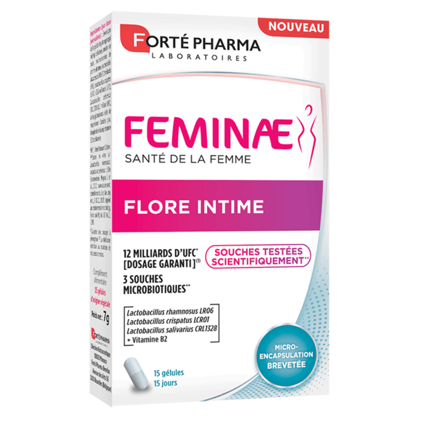 Feminae Flore Intime Probiotiques Vitamine B2 - 15 gélules 2
