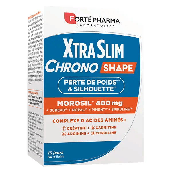 XtraSlim Chrono SHAPE Masse musculaire Morosil 400mg 60 gélules   2