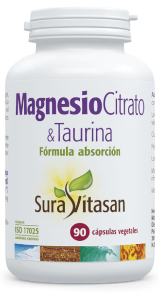 Sura Vitasan Magnesio Citrato &Amp; Taurina 90 Cápsulas