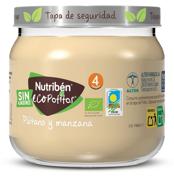 Nutribén Eco Inicio Fruta Plátano Manzana +4m 120 Gr