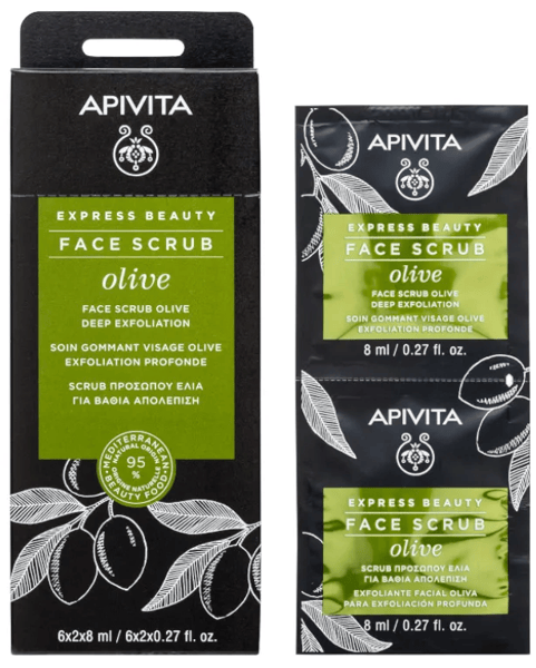 Apivita Express Beauty Mascarilla Exfoliante Intensiva con Oliva 2x8ml