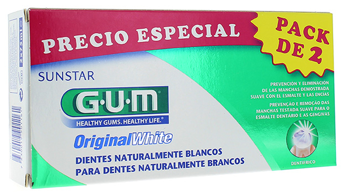 GUM® Original White Pasta Dental Duplo 2x75ml