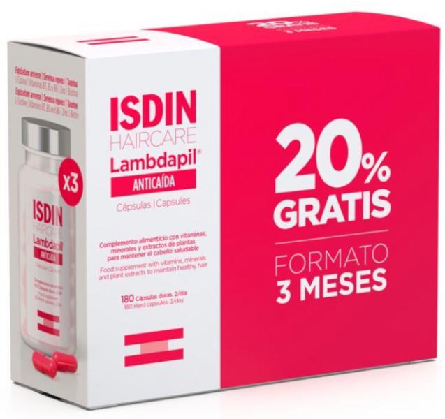 Imagen de Isdin Lambdapil Anticaída - 180 Cápsulas para Cabello 💊 en OfertitasTOP