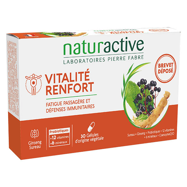 Vitalité Renfort Fatigue passagère et Défenses immunitaires 30 gélules 3