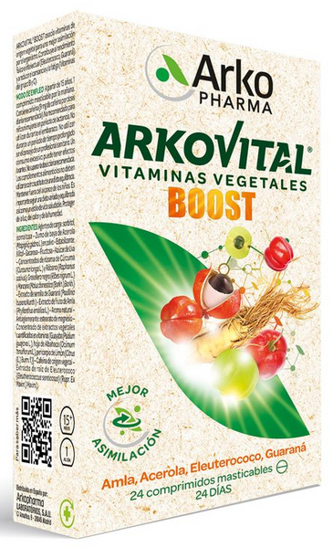 Arkopharma Arkovital Vitaminas Vegetales Boost 24 Comprimidos Masticables