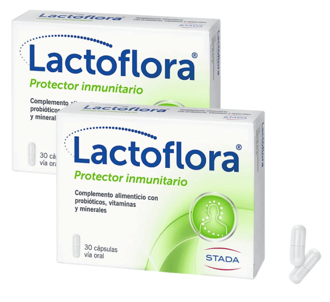 Lactoflora Probiótico Inmunitario Vitaminas y Minerales 2x30 Cápsulas
