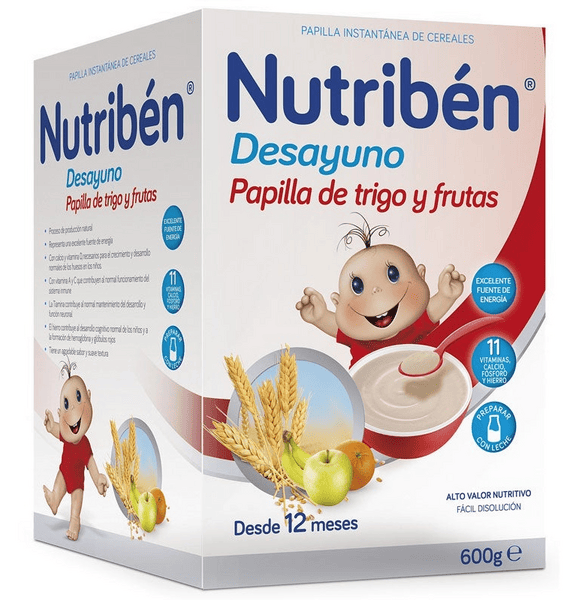 Nutribén Desayuno Papilla Trigo Frutas 600 gr
