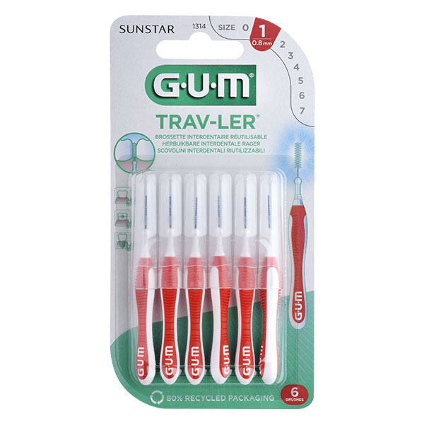 Brossette Interdentaire Trav Ler 0,8mm - 6 unités