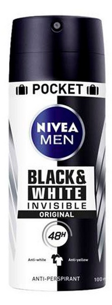 Nivea Men Desodorante Spray Invisible For Black & White Original Pocket 100ml