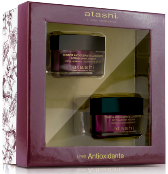 Atashi Cofre Antioxidante Crema Hidratante 50ml + Crema Antiedad 50ml