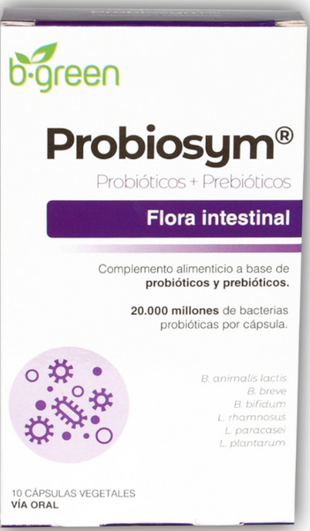 B-Green ProbioSym Probiotico 10 Cápsulas