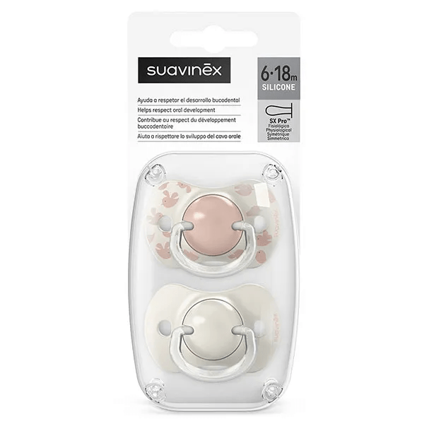 Sucettes Symétriques SXPRO 6 à 18 mois Birdies Rose x2 2