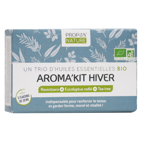 Propos' Nature Aroma-Phytothérapie Aroma'Kit Hiver Trio d'Huiles Essentielles Bio
