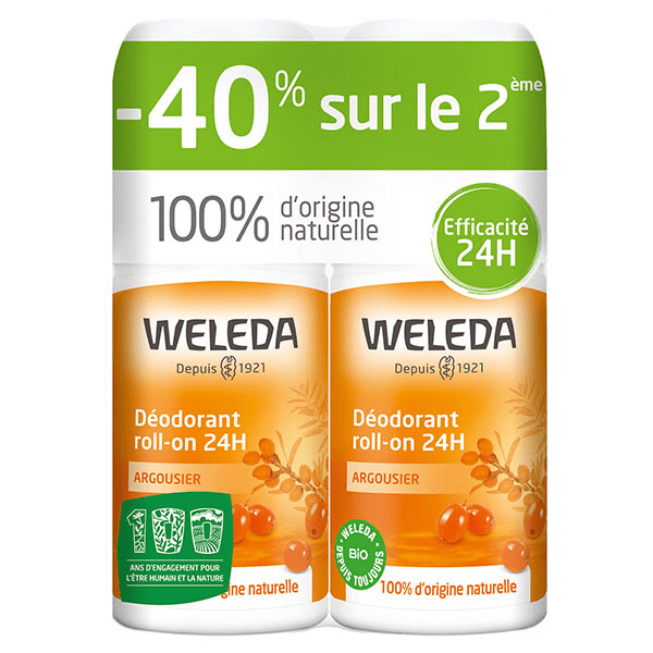 Argousier Déodorant 24h Roll-On Bio Lot de 2 x 50ml 5