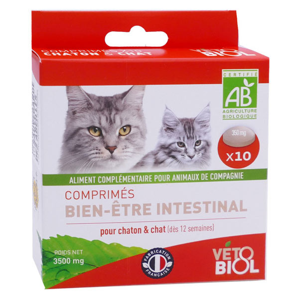 Meilleurs prix pour Vétobiol Bien-Être Intestinal Chaton/Chat Bio 10 comprimés