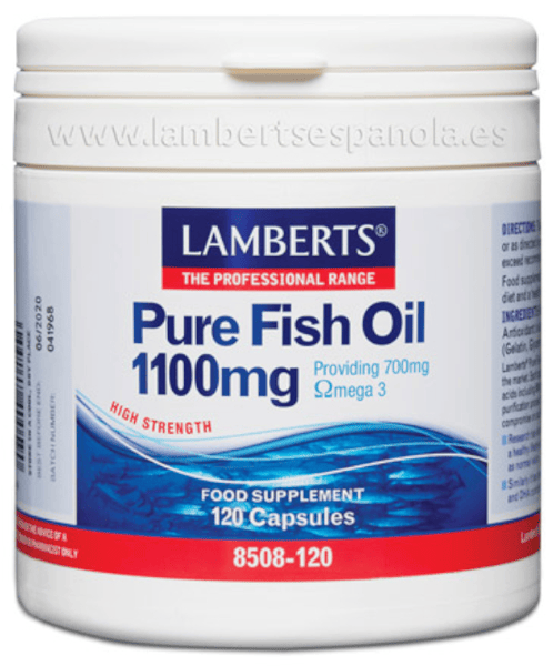 Lamberts Aceite de Pescado Puro 1100mg 120 Cápsulas
