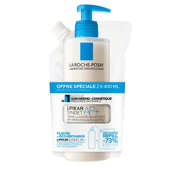 Lipikar Syndet AP+ Crème lavante relipidante lot Eco-Recharge + flacon 400ml