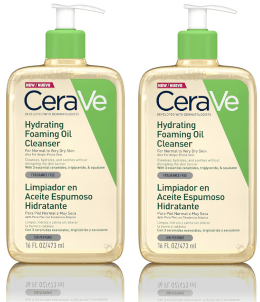 cerave limpiador en aceite espumoso hidratante 2x473 ml