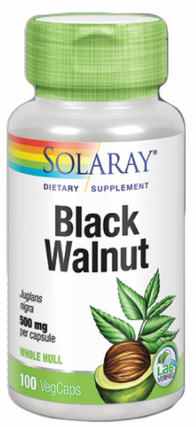 Solaray Black Walnut Nogal Negro 500 Mg 100 Cápsulas